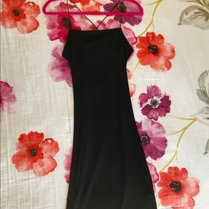 long swim black dress